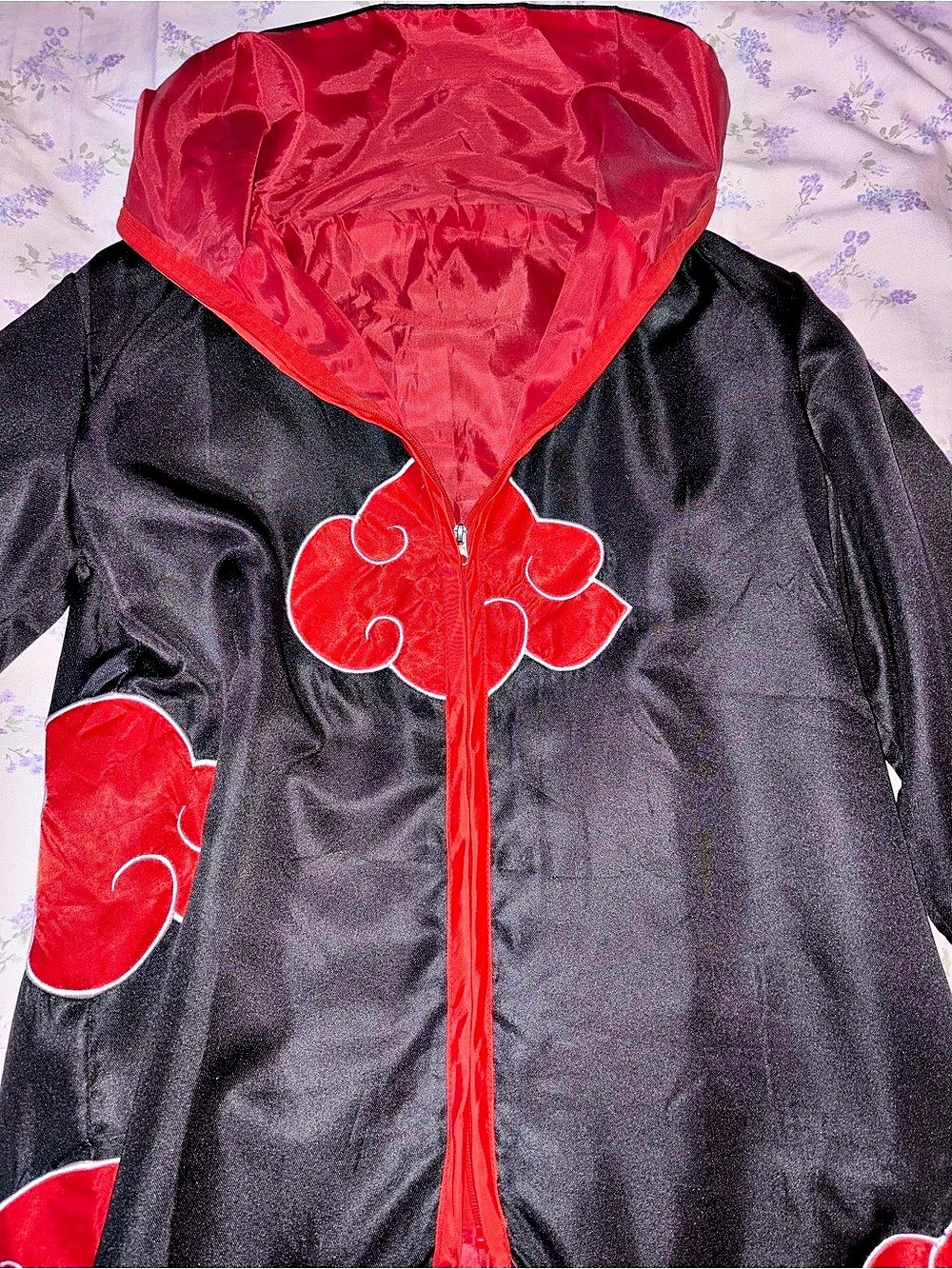 Naruto Akatsuki Cosplay Cloak Black & Red